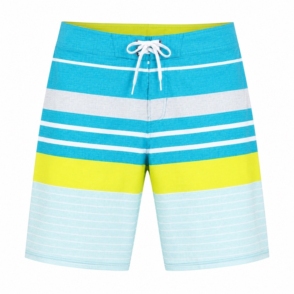 Old Navy California Mens Neon Yellow Striped Board Shorts 32 Swimwear beach vaca
